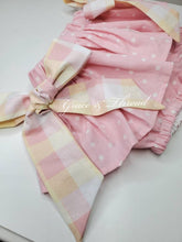 Load image into Gallery viewer, Bloomer Skirt with Bows on the Side,Skirt,Baby, Toddler,Skirted Bummies, Polka Dot,Plaid,Summer Shorts,Birthday outfit,Pink Bloomers,bummie