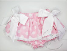 Load image into Gallery viewer, Red &amp; White Polkadot Skirted Bloomers

