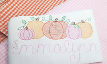 Load image into Gallery viewer, Pumpkin patch embroidered Shirt, pumpkin girl, custom personalized pumpkin shirt, fall, Thanksgiving Shirt,Boy version availabile
