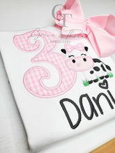 Load image into Gallery viewer, Custom Cow 3rd birthday Shirt, Personalized Farm Theme design
