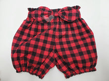 Load image into Gallery viewer, Red and Black Check High waisted Bloomers
